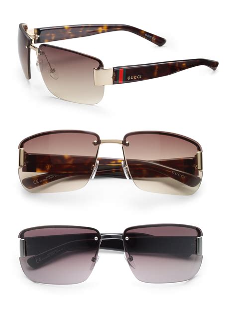 flannels mens gucci sunglasses|gucci rimless sunglasses men's.